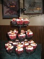 2010 10 23 - Zombie Hello Kitty Cake and Brain Cupcakes