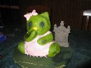 2010 10 23 - Zombie Hello Kitty Cake and Brain Cupcakes