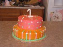 2010 11 20 - Dots and Strips 1st Birthday Cake