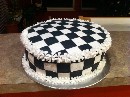 2011 01 28 - Black and White Checked Cake